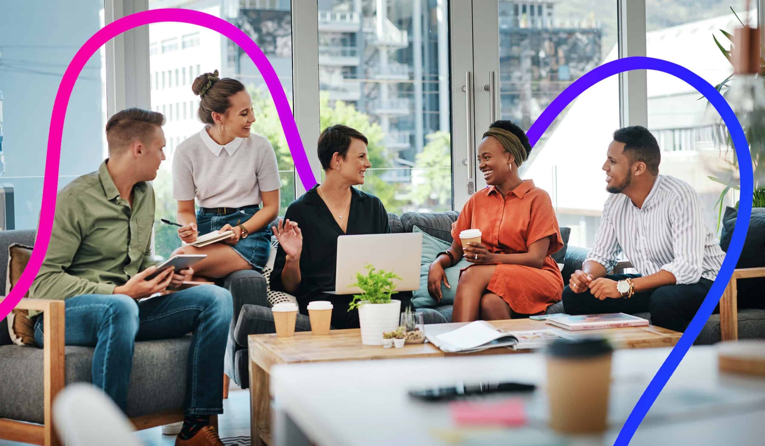 Los Angeles staffing services office with recruiters working