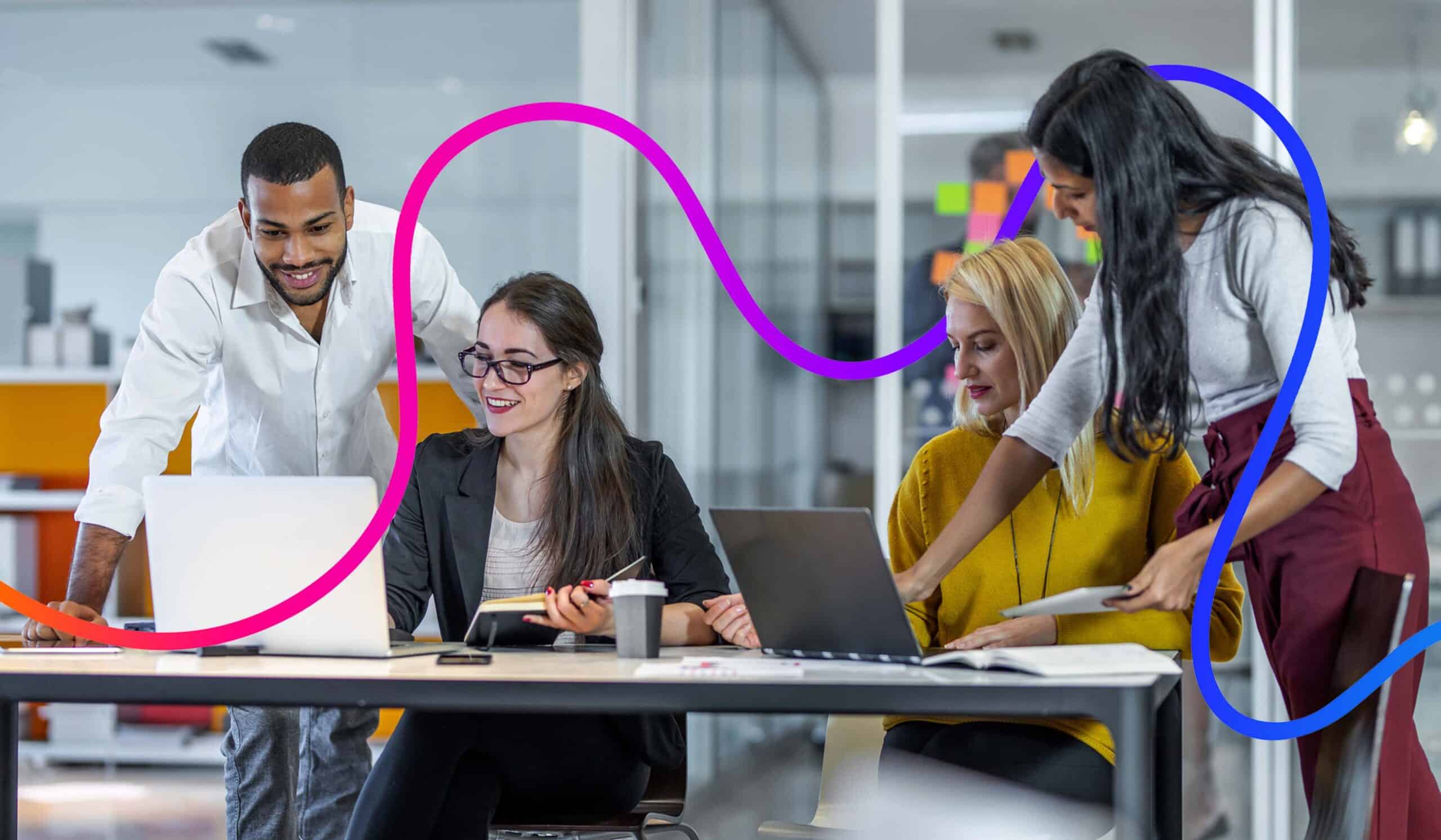 New Jersey staffing services office with recruiters working